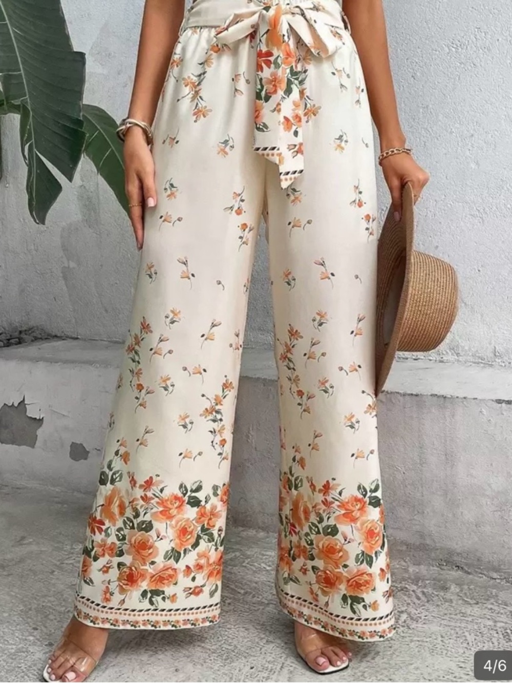 Gorgeous Cream Wide-Leg Tie-Waist Pants